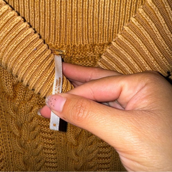 Free People mustard Margo swift knit midi skirt m - Picture 8 of 10